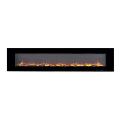 Elektrokamin Wandkamin 213 cm, 1,5 kW, schwarz – Azurite