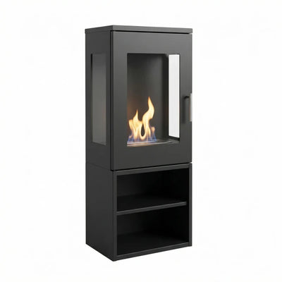 Ethanol-Kaminofen freistehend 1,9 kW, schwarz – Cheyenne