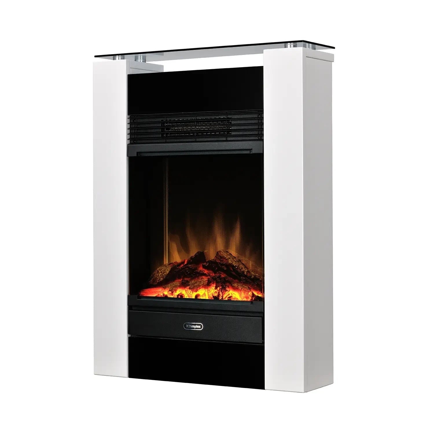Dimplex Gisella Elektro-Standkamin in Weiß, 80 cm hoch, mit Optiflame-Flammeneffekt – Bild 1