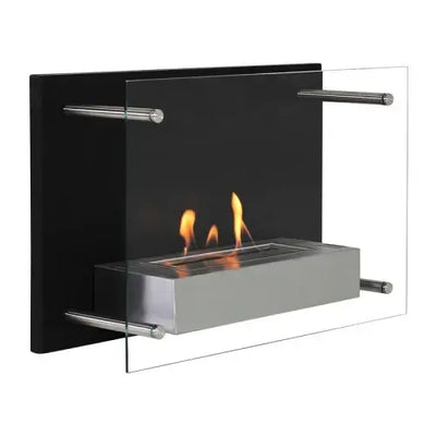 Ethanol-Wandkamin 2,2 kW, schwarz – Nevada