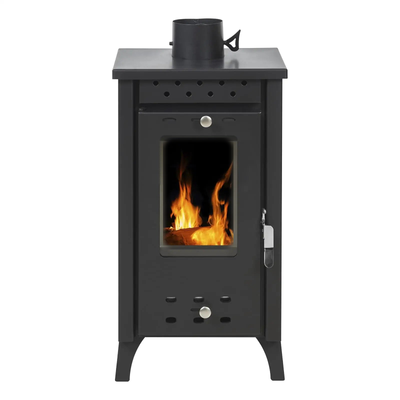 Holzofen Kaminofen schmal 7,7 kW, bis 85 m² / 200 m³ – Scheitholz, Stahl, Sichtscheibe, EN 13240, Energieklasse A, Gekas MG 100