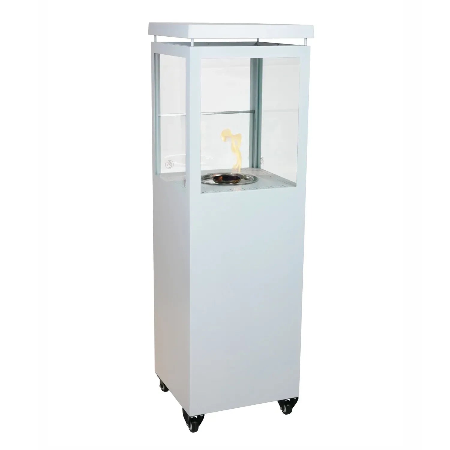 Ethanol-Terrassenheizer 2 kW, 132,5 cm, weiß – Muztag Paris – Bild 1